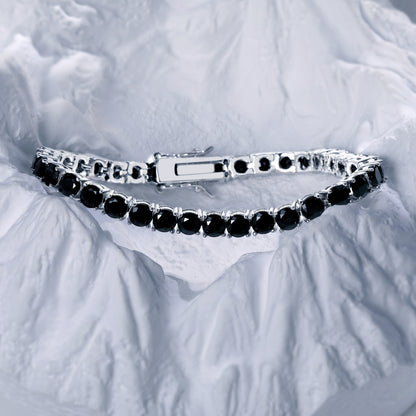 Women&Men's 3-4mm Black Nano Zircon Bracelet