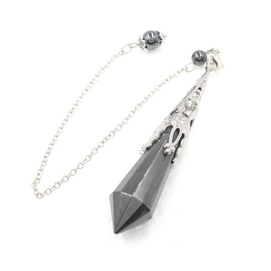 12-faceted crystal-cut conical pendulum