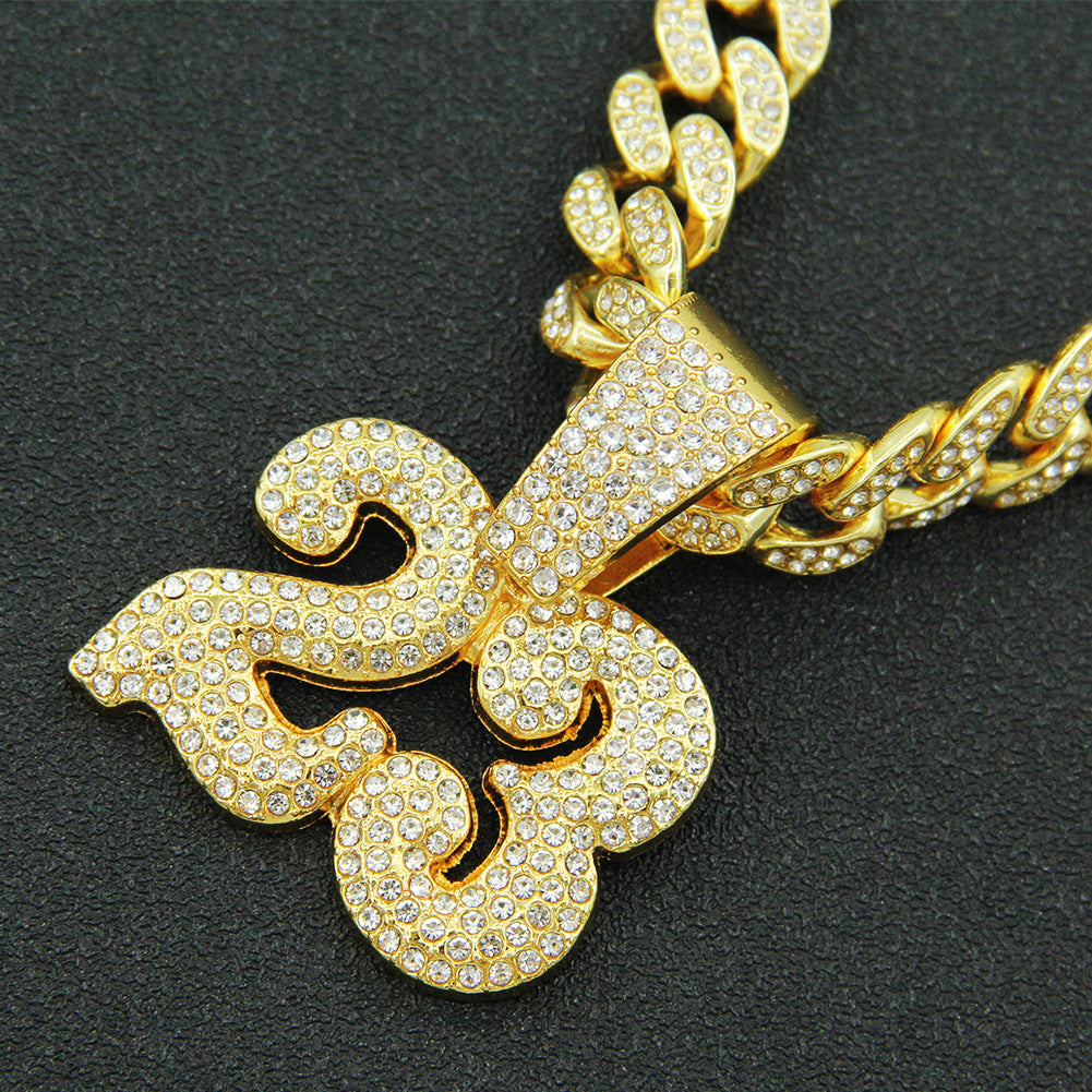 Hip-Hop Number 23 Cuban Chain Pendant Necklace