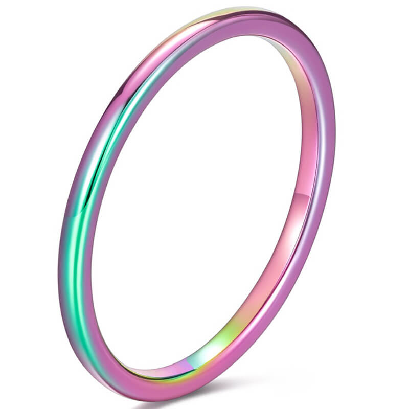 2mm 6-Color Minimalist Aperture men's&women's Ring