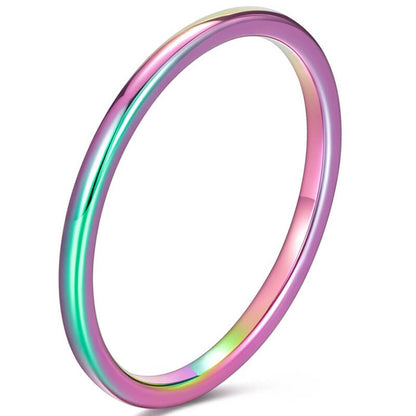 2mm 6-Color Minimalist Aperture men's&women's Ring