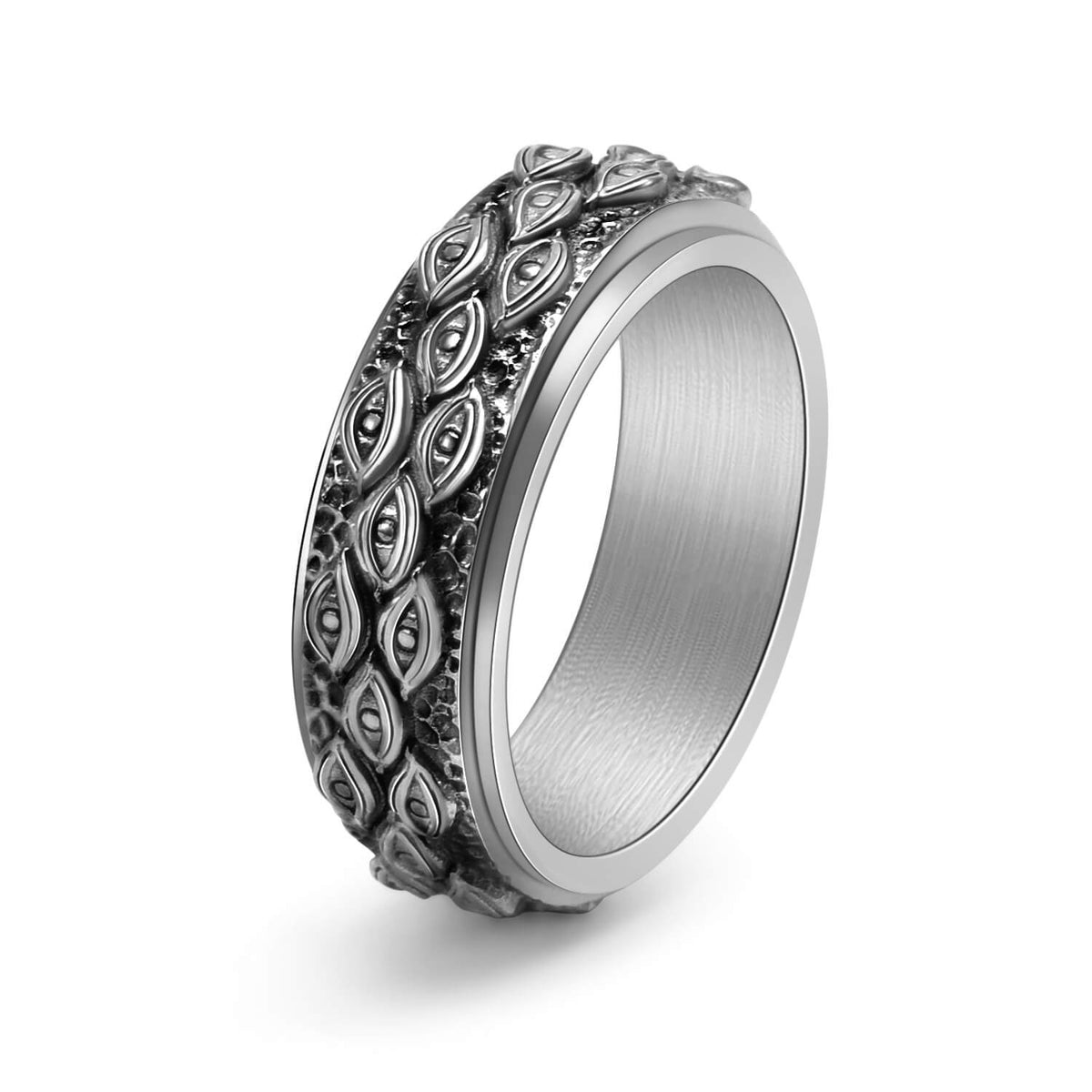 Rotating Eye Design Men's Ring