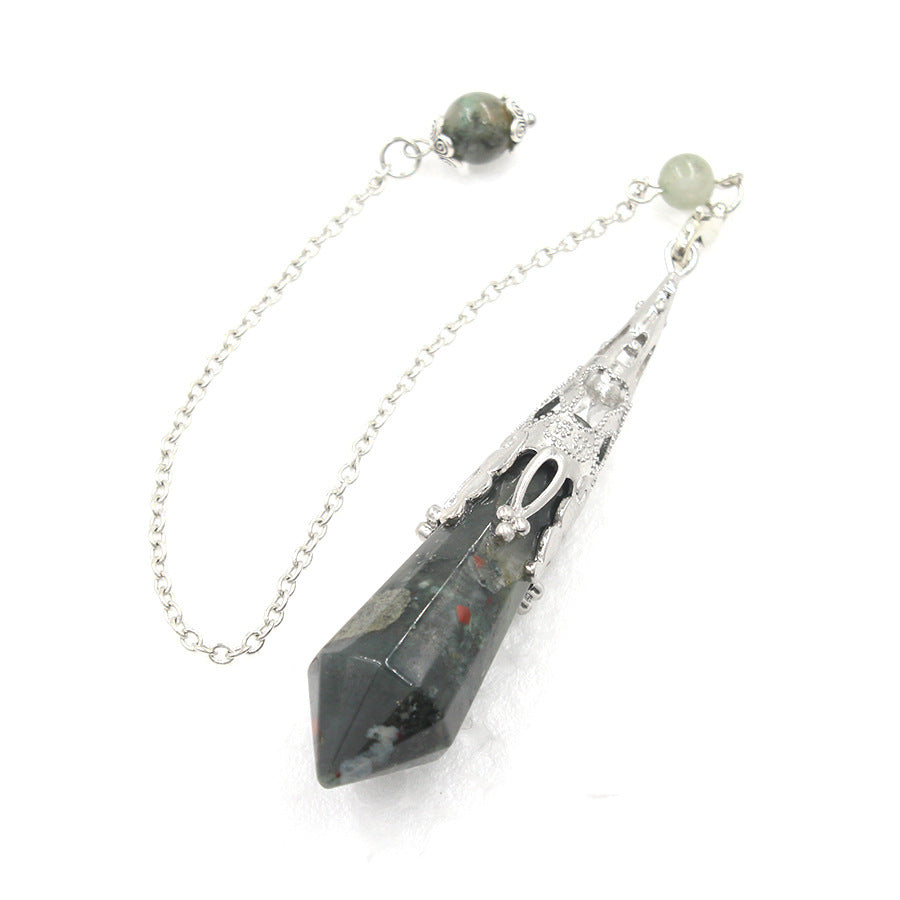 12-faceted crystal-cut conical pendulum