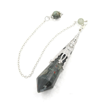 12-faceted crystal-cut conical pendulum