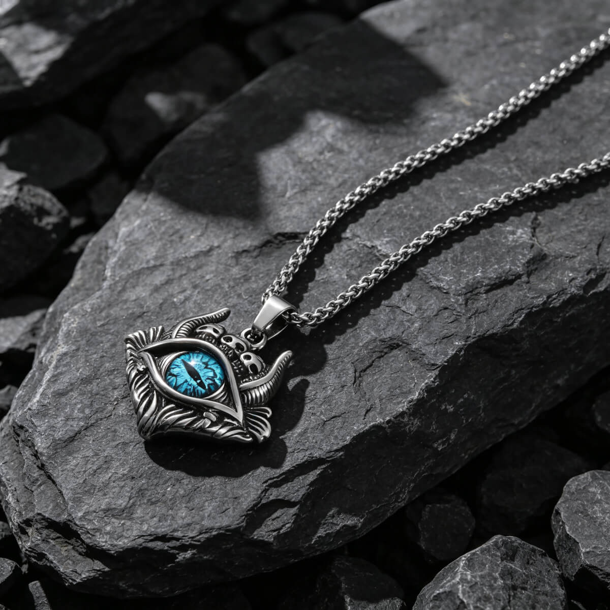 Men's Vintage Devil's Eye Pendant Necklace