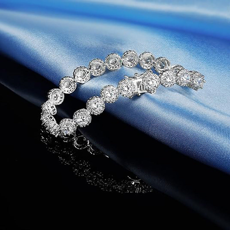 Women&Men's 5mm Tennis Ball Cuban Bracelet
