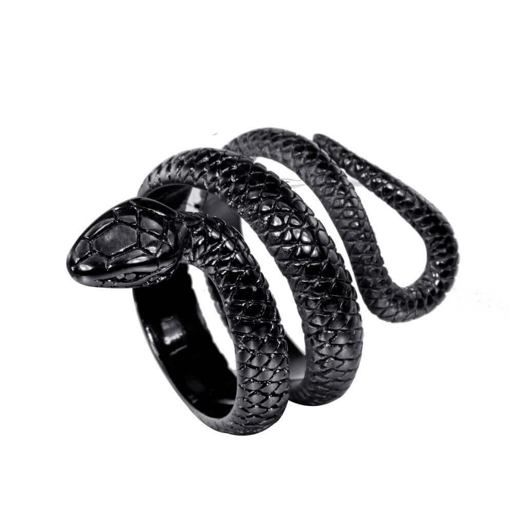 Men's Vintage Snake Python Titanium Steel Ring