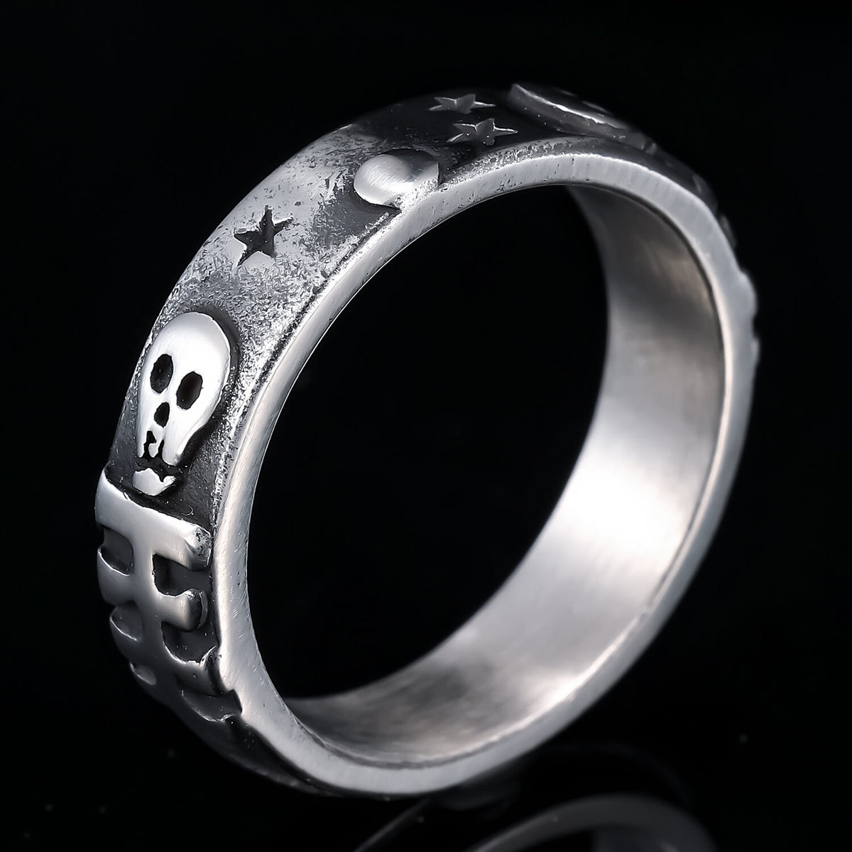 Skull Fashionable Men's Vintage Star Ring