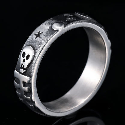 Skull Fashionable Men's Vintage Star Ring