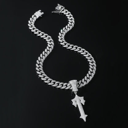 Hip-Hop Sword-Shaped Cuban Chain Pendant Necklace