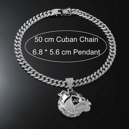 Hip-Hop Dog-Style Cuban Chain Pendant Necklace