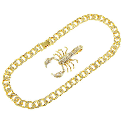 Hip-Hop Scorpion-Style Cuban Chain Pendant Necklace