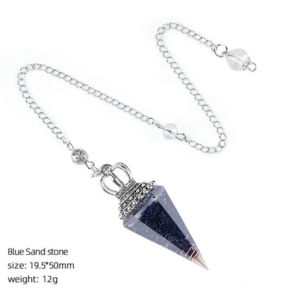 Crystal Crown Yoga Meditation Accessory Hexagonal Cone Spirit Pendulum