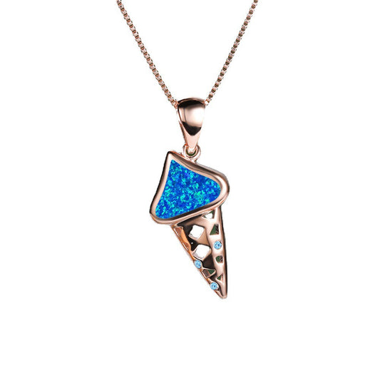 Aussie Opal Cute Ice Cream Necklace