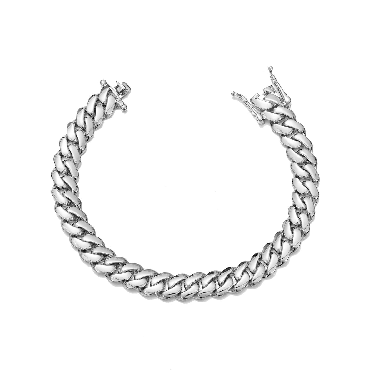 Men’s Thin Mirror Polished Cuban Link Bracelet, Shiny Stainless Steel Fashion Wrist Jewelry