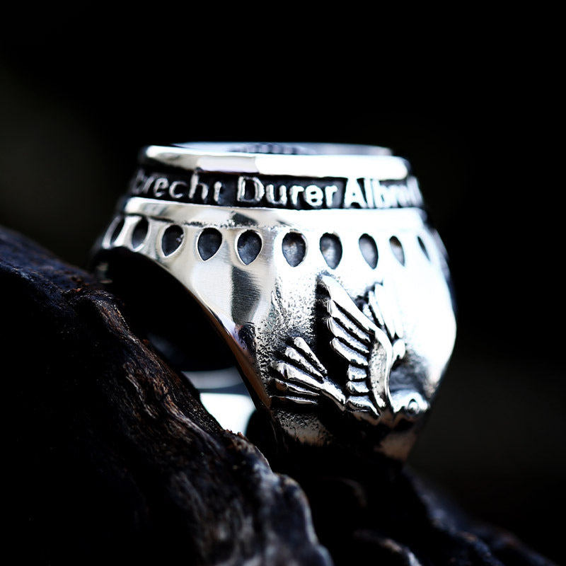 Retro-style Peace Dove Men's Ring