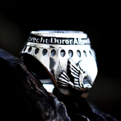Retro-style Peace Dove Men's Ring