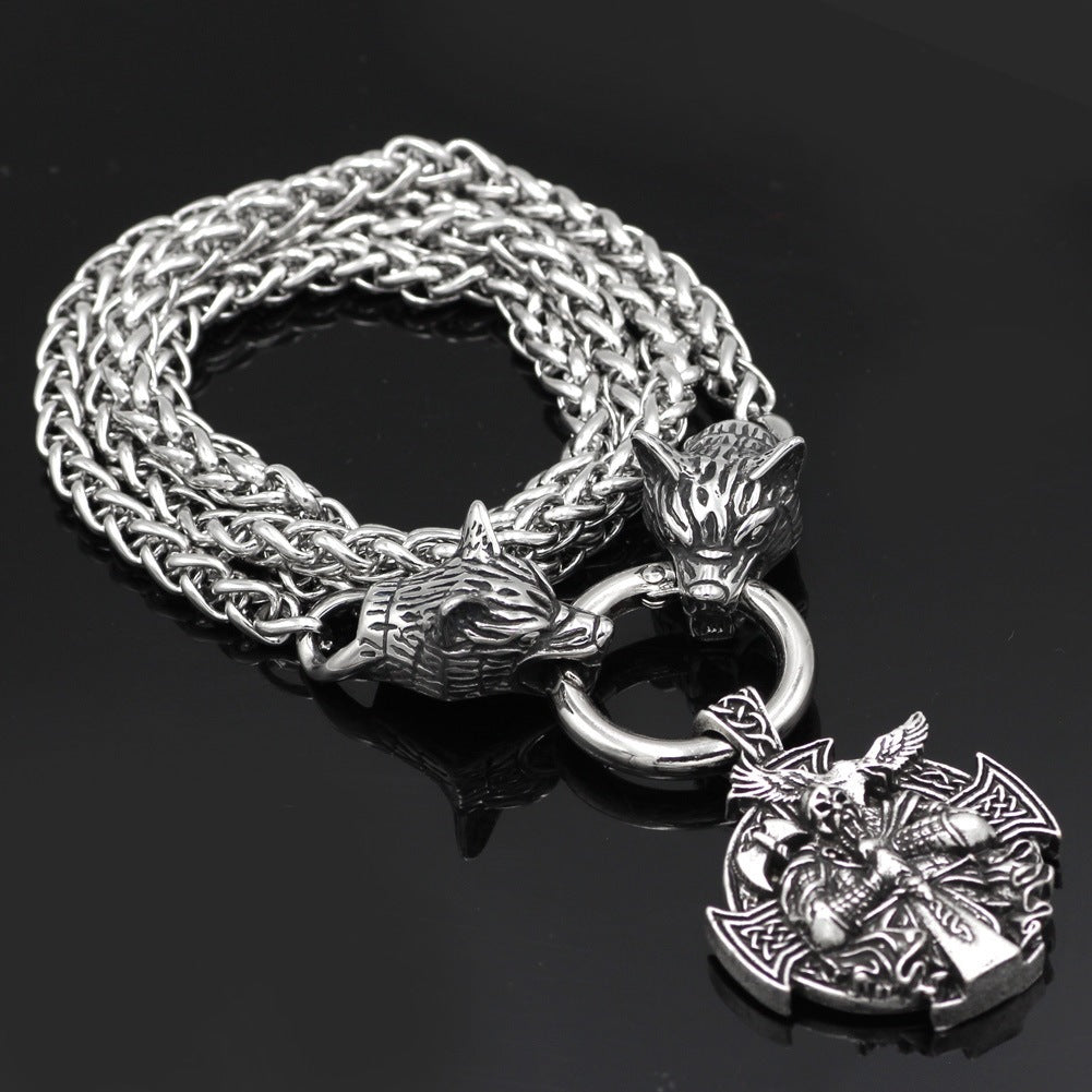 Men's Celtic Wolf Domineering Necklace