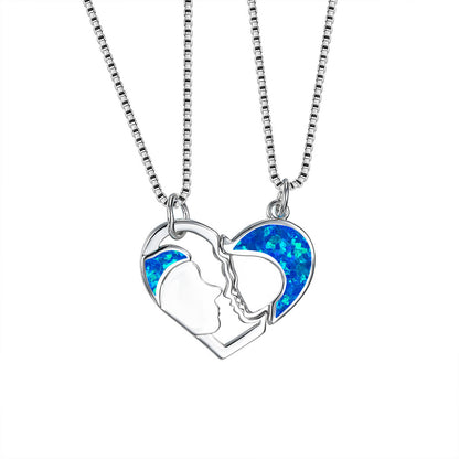Opal Portrait Puzzle Set Necklace