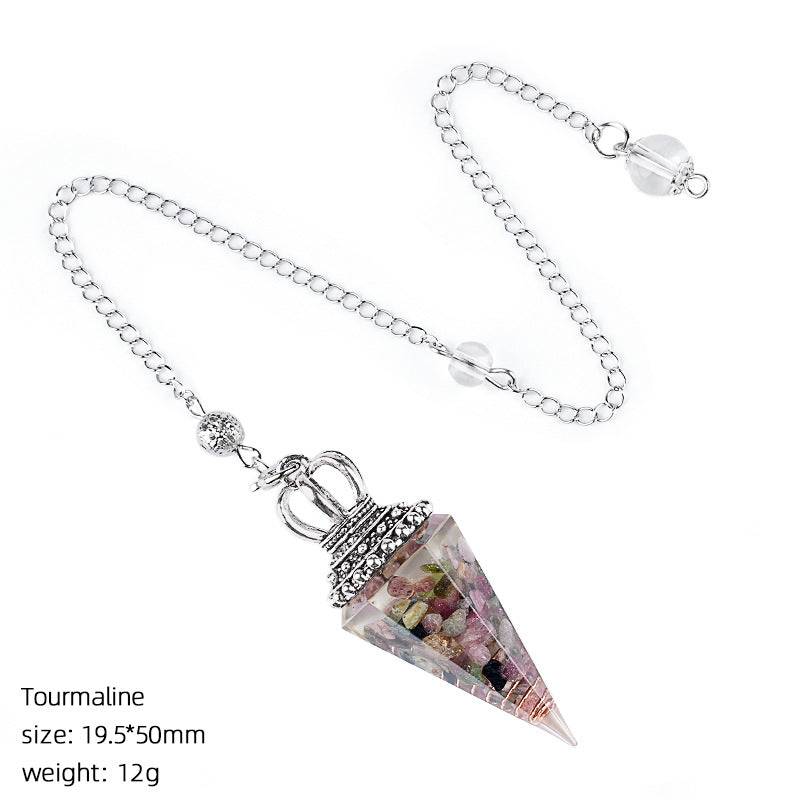 Crystal Crown Yoga Meditation Accessory Hexagonal Cone Spirit Pendulum