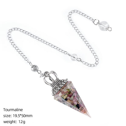 Crystal Crown Yoga Meditation Accessory Hexagonal Cone Spirit Pendulum