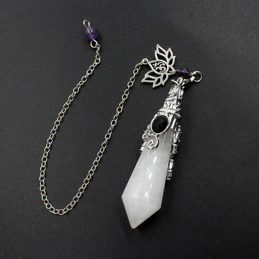 Lotus Crystal 12-facet Cone-shaped Spirit Pendulum