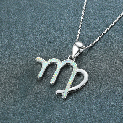 Opal Virgo Constellation Necklace