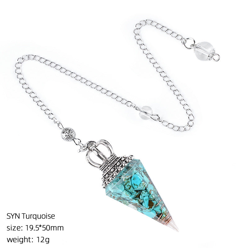 Crystal Crown Yoga Meditation Accessory Hexagonal Cone Spirit Pendulum