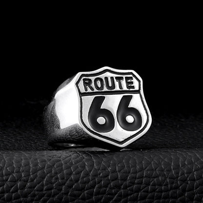 Men's Vintage Route 66 Shield Ring