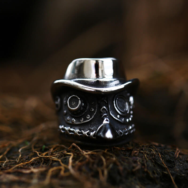 Men's Nordic Vintage Stainless Steel Crow Skull Ring