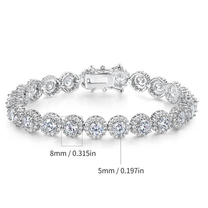 Women&Men's 8mm Tennis Bracelet With Cubic Zirconia