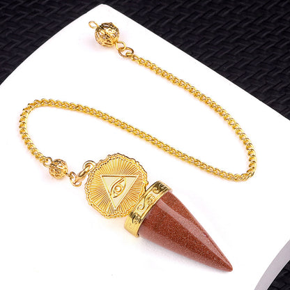 Crystal Golden All-Seeing Eye Spirit Pendulum