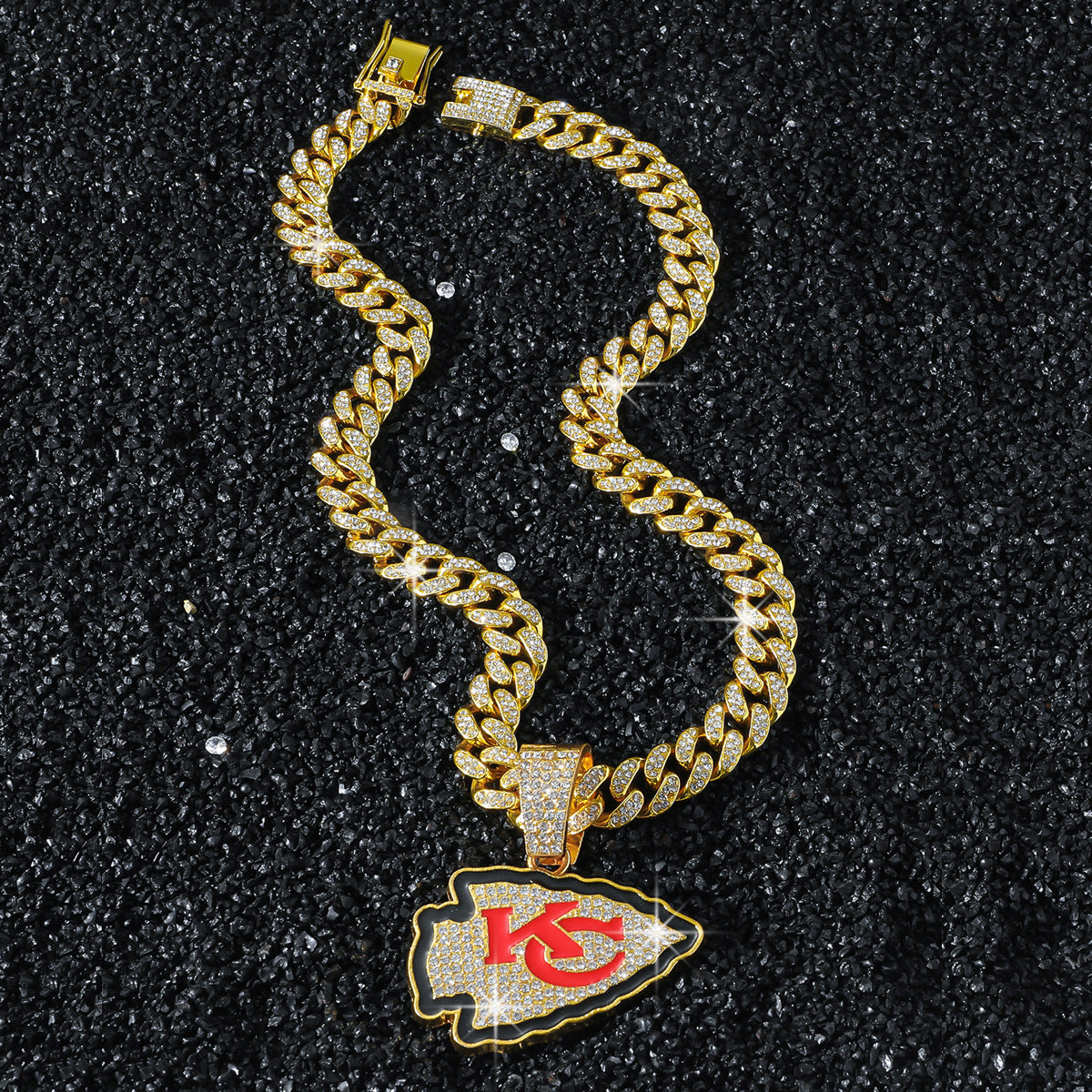 Hip-Hop Style Personalized Logo Cuban Chain Pendant Necklace