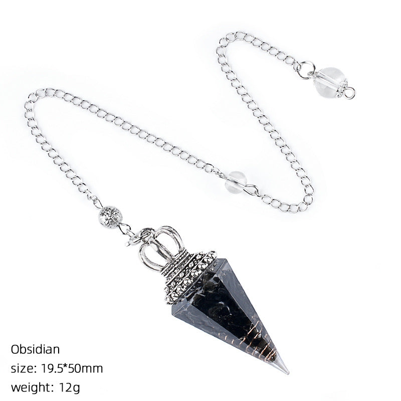 Crystal Crown Yoga Meditation Accessory Hexagonal Cone Spirit Pendulum