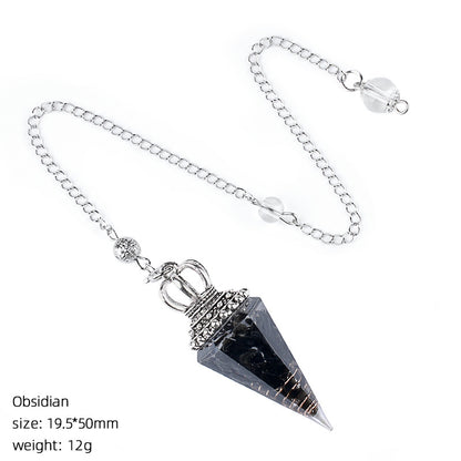Crystal Crown Yoga Meditation Accessory Hexagonal Cone Spirit Pendulum