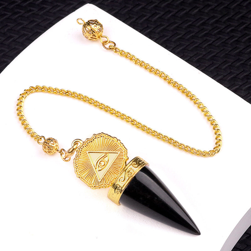 Crystal Golden All-Seeing Eye Spirit Pendulum